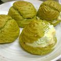 ふえのーる's cooksnap of when they made ✿抹茶シュー✿カスタード＆抹茶クリーム.