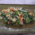 めなよ's cooksnap of when they made 春菊と豚肉の✿オイスター炒め✿.