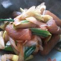 yuzu317's cooksnap of when they made こんにゃくと長ネギのピリ辛炒め.