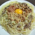 さとみりん's cooksnap of when they made あたしの鉄板♪納豆スパゲティー.