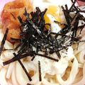 ありぴ～'s cooksnap of when they made 夏のまぜそば！汁なし山芋明太子釡玉うどん.