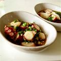 いちご宇治金時's cooksnap of when they made ＊タコとオクラのからし酢醤油和え＊.