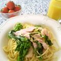 mako9's cooksnap of when they made 菜の花とベーコンのクリーミーパスタ.