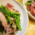 shimaru's cooksnap of when they made 菜の花とやりいかのガーリック炒め.