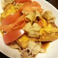 サトモユリア's cooksnap of when they made 厚揚げの豚トマポン酢がけ.