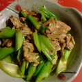 カバゴン's cooksnap of when they made セロリと豚肉のオイスター炒め.