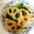 mayurin41's cooksnap of when they made れんこんと菜の花＊梅ポン酢サラダ♪.