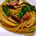 rikuhiyoko's cooksnap of when they made 菜の花とベーコンのあっさりパスタ.