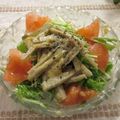 miyuki12's cooksnap of when they made 水菜、トマト、ごぼうサラダ.