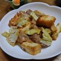 和☆2049's cooksnap of when they made 春キャベツと豚肉の厚揚げ味噌炒め.