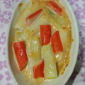YUKIKI☆'s cooksnap of when they made 長ネギとカニカマの♪簡単和風グラタン♪.