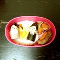 アンブー's cooksnap of when they made ＊キャラ弁＊　うずらDE女の子と男の子♡.
