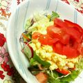 キョク's cooksnap of when they made ☆オムレツ乗せサラダ☆.