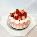 はぁる♪'s cooksnap of when they made ピンクのグラサージュ♡ドリップケーキに♡.