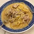 豆カレー's cooksnap of when they made ワンパン♪きのこと豚肉の和風スープパスタ.