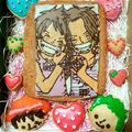 しょうちぐちゃん's cooksnap of when they made キャラケーキ　ルフィ&エース（覚書）.