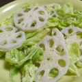 anjizi's cooksnap of when they made キャベツとレンコンの春色サラダ.
