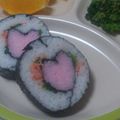 ★ちんちら★'s cooksnap of when they made ハートの巻き寿司♡バレンタイン.