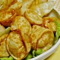 どんぴんたん's cooksnap of when they made ❀ポテト揚げ餃子❀.