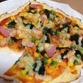 やさしい人's cooksnap of when they made おからとホットケーキミックスの薄焼きピザ.