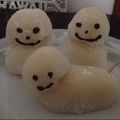 Rimyippee's cooksnap of when they made 雪だるま。。。なホワイトチョコ大福❄.