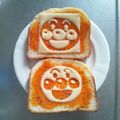 ヒカリオロチ's cooksnap of when they made 子供が喜ぶ♪お絵かきトースト.