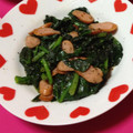 Akeimmy's cooksnap of when they made ほうれん草とウインナーの炒めもの♪.
