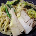 chocoriro's cooksnap of when they made たけのこ＆春キャベツの中華風パスタ.