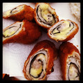hereismiho's cooksnap of when they made くるくる巻きとんかつ☆チーズ・梅・のり.