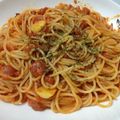 田楽味噌's cooksnap of when they made 簡単☆トマトとクリームチーズのパスタ.