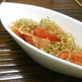 Blue-Island's cooksnap of when they made トマトとじゃこのサラダ～大葉にんにく醤油.