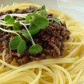 kachimachi's cooksnap of when they made 海苔とひき肉のパスタ♪.