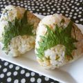まじゅじゅ's cooksnap of when they made 大葉とおかか佃煮を混ぜただけのおむすび.