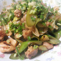shizuhono's cooksnap of when they made 長ネギと鶏肉のゴマ味噌炒め.