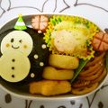 ちっちchan's cooksnap of when they made キャラ弁 雪だるま.