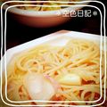 ◩のんち◩'s cooksnap of when they made 長ねぎとベーコンのぺペロンチーノ.