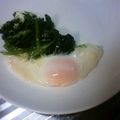 季節外れ's cooksnap of when they made バター香るホウレン草の目玉焼き.
