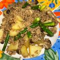 soraのした's cooksnap of when they made アスパラと豚ひき肉のオイスターカレー炒め.