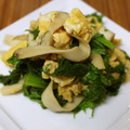 つかのんちゃん's cooksnap of when they made 簡単☆わさび菜たっぷり♪卵ときのこ炒め.