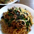 pumilala's cooksnap of when they made ほうれんそうde焼きそば.