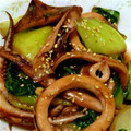 ぴぃ園's cooksnap of when they made 簡単！イカと青梗菜のオイスター炒め.