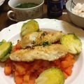 ぽ＊ぽ＊ぽ's cooksnap of when they made 白身魚のムニエル♪根菜ソース.