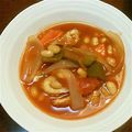 ●○りんご○●'s cooksnap of when they made 朝食に野菜と大豆のトマトスープ.