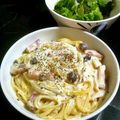 ゆざく's cooksnap of when they made 今ある材料で☆お手軽ヘルシーカルボナーラ.