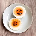 悠LOVE航's cooksnap of when they made ゆで卵で簡単にハロウィン気分.