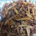 かれおん's cooksnap of when they made 牛肉とじゃがいもの塩昆布いため.