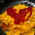 クマたぬき's cooksnap of when they made ふんわり♪卵のっけオムライス.