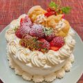 たくぽんす's cooksnap of when they made ⁂クリスマス☆デコレーションケーキ⁂.