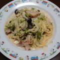 まにゃっち88's cooksnap of when they made 鍋１つで作るクリームスパゲティー.