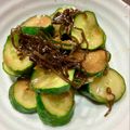 珍獣使い's cooksnap of when they made 蛇腹胡瓜の醤油漬け.